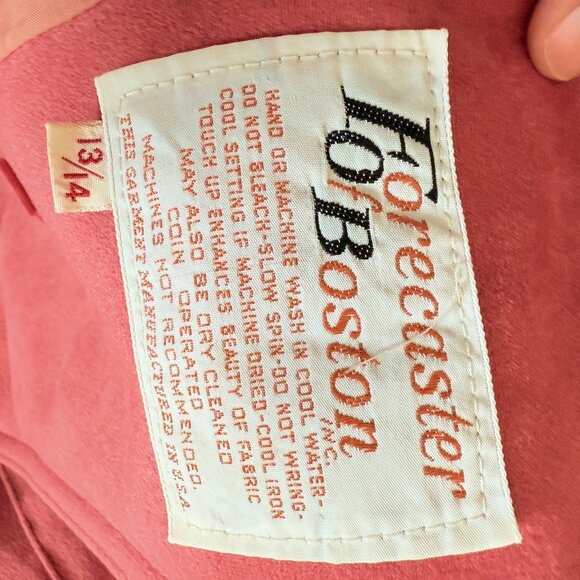 Vintage Forecaster Tench Coat Pink Belted 70s Mod Retro USA - Picture 7 of 11